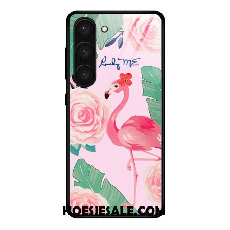 Cover Hoesje Samsung Galaxy S24 Plus 5g Telefoonhoesje Flamingo Gehard Glas