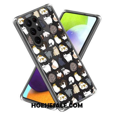 Cover Hoesje Samsung Galaxy S24 Ultra 5g Telefoonhoesje Katten