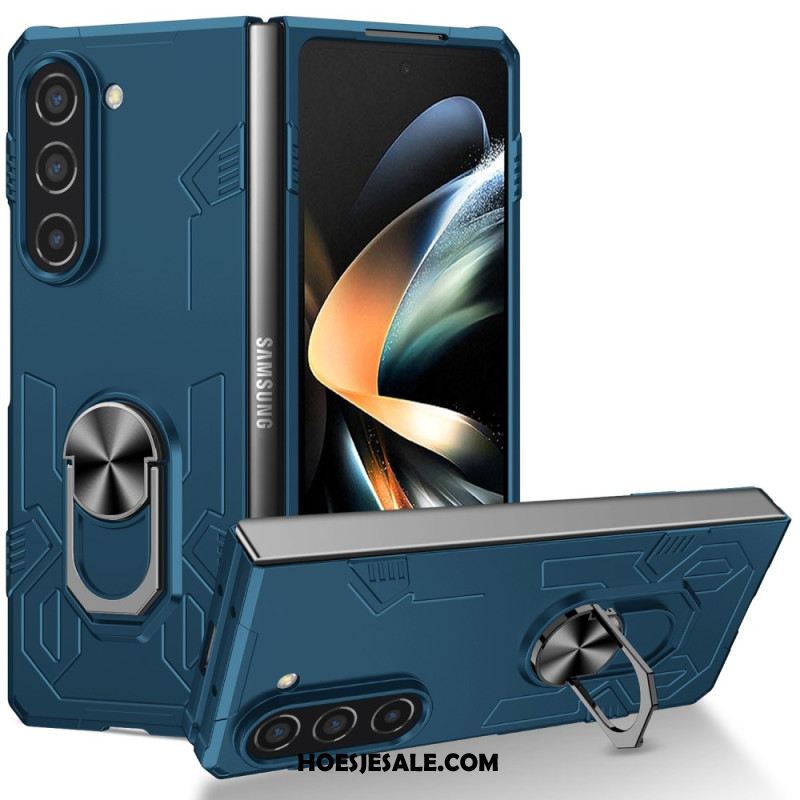 Cover Hoesje Samsung Galaxy Z Fold 5 Telefoonhoesje Defender Ring-ondersteuning