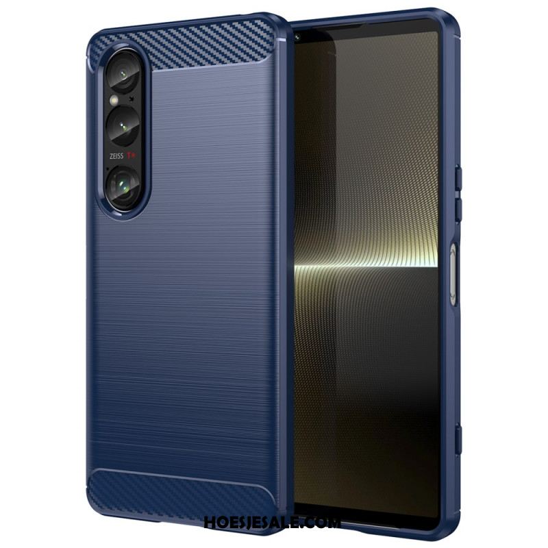 Cover Hoesje Sony Xperia 1 Vi Telefoonhoesje Geborstelde Koolstofvezel