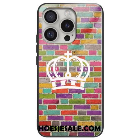 Cover Hoesje iPhone 16 Pro Telefoonhoesje Gekleurd Gehard Wandglas