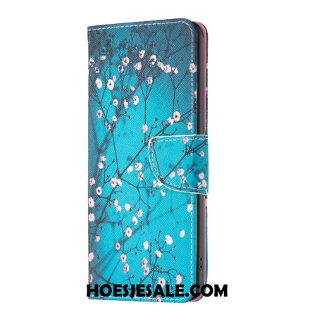 Flip Case Leren Oneplus 12 5g Bloeiende Takken