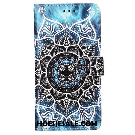 Flip Case Leren Oppo Reno 11 Pro 5g Bloemenmandala Met Bandje