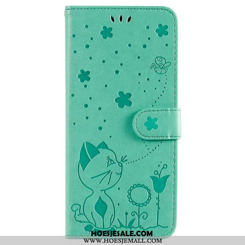 Flip Case Leren Samsung Galaxy S24 Fe Kat En Bij