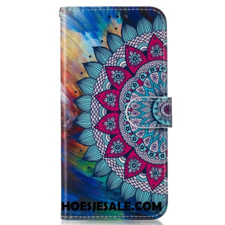 Flip Case Leren Samsung Galaxy S24 Fe Mandalapatroon