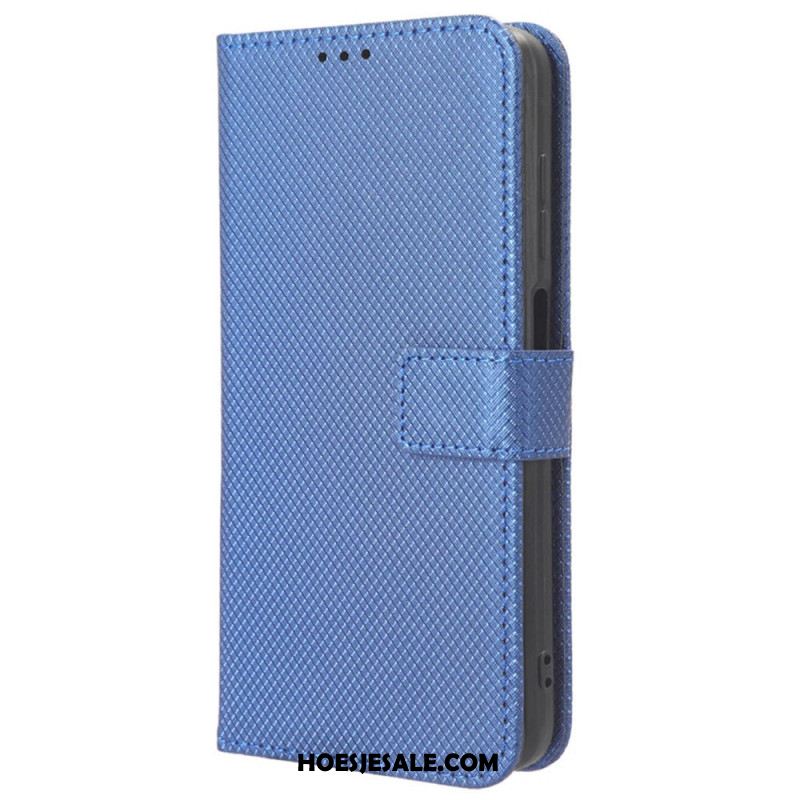 Flip Case Leren Samsung Galaxy S24 Plus 5g Gestippelde Band