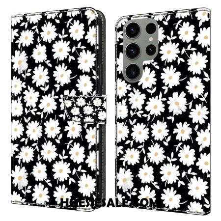 Flip Case Leren Samsung Galaxy S24 Ultra 5g Bloemmotief