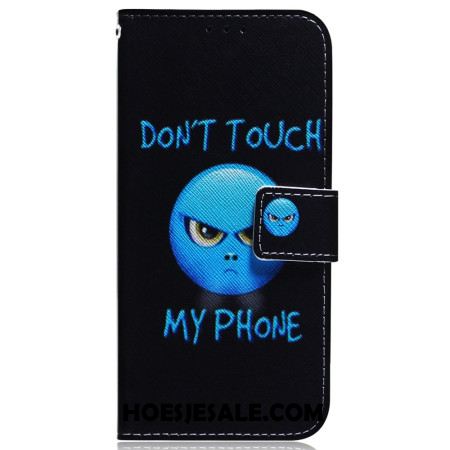 Flip Case Leren Samsung Galaxy S24 Ultra 5g Telefoon-emoji