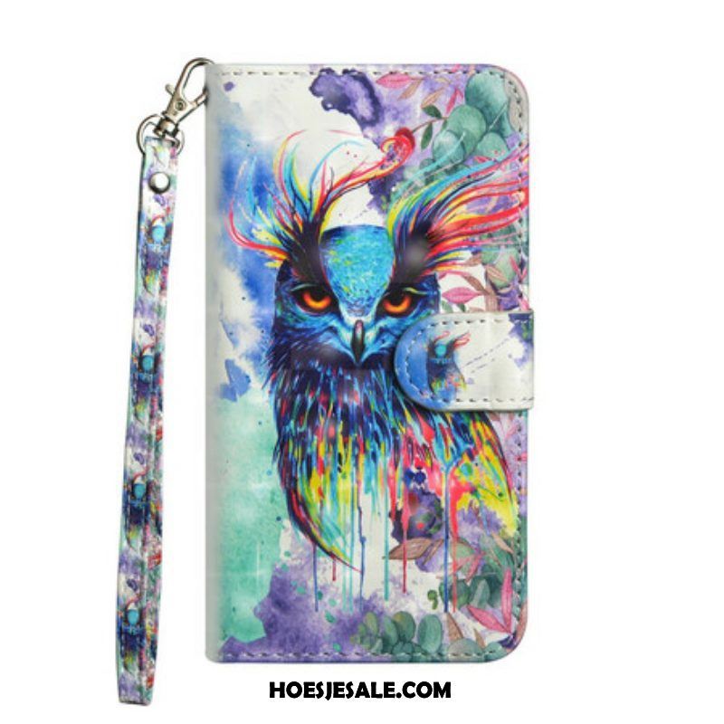 Flip Case voor Samsung Galaxy A42 5G Aquarel Vogel