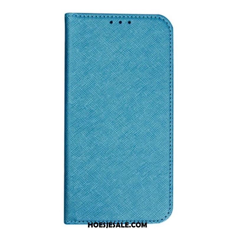 Folio-hoesje Oneplus 12 5g Kruistextuur Bescherming Hoesje