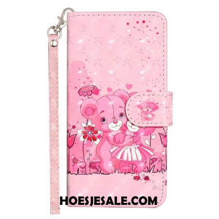 Folio-hoesje Oppo A98 5g Telefoonhoesje 3d Beer Met Riem