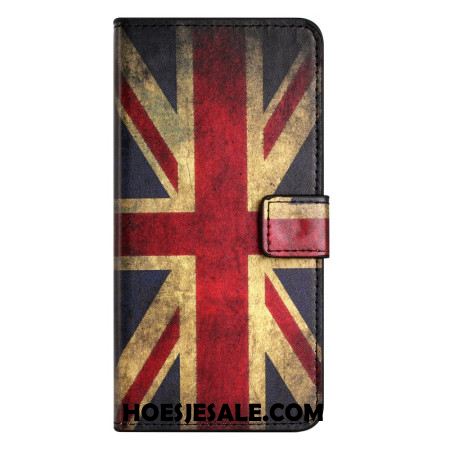 Folio-hoesje Samsung Galaxy A16 5g Telefoonhoesje Vintage Engelse Vlag