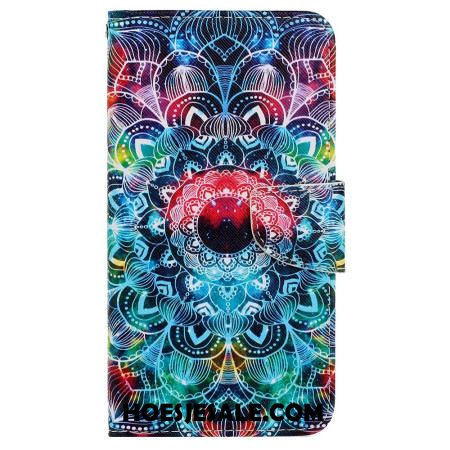 Folio-hoesje Samsung Galaxy S24 Ultra 5g Telefoonhoesje Mandala Met Riempje