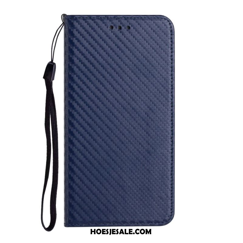 Folio-hoesje Voor Samsung Galaxy S24 Plus 5g Koolstofvezelband