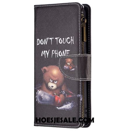 Folio-hoesje Xiaomi Redmi Note 13 Pro 4g Telefoonhoesje Dangerous Bear Portemonnee Met Riempje