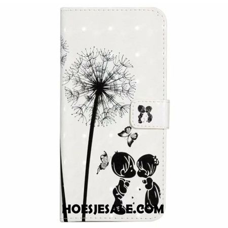 Folio-hoesje iPhone 16 Kinderen En Paardenbloem