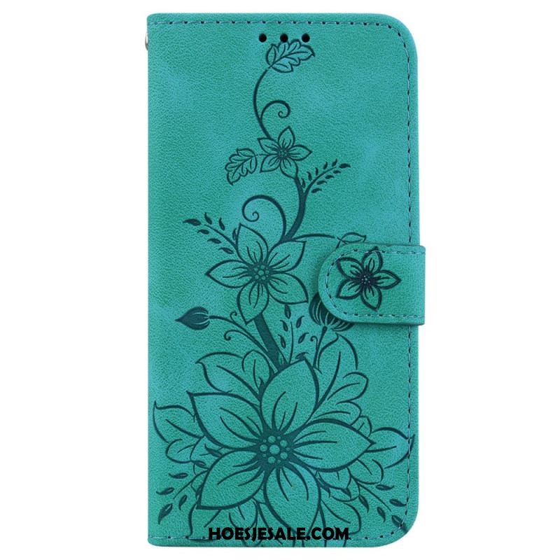 Folio-hoesje iPhone 16 Plus Telefoonhoesje Bloemen