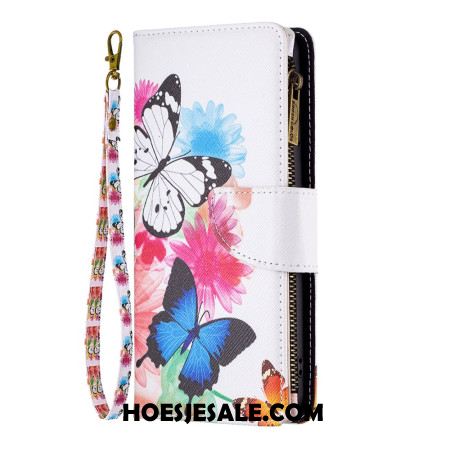 Folio-hoesje iPhone 16 Portemonnee Met Twee Vlinders