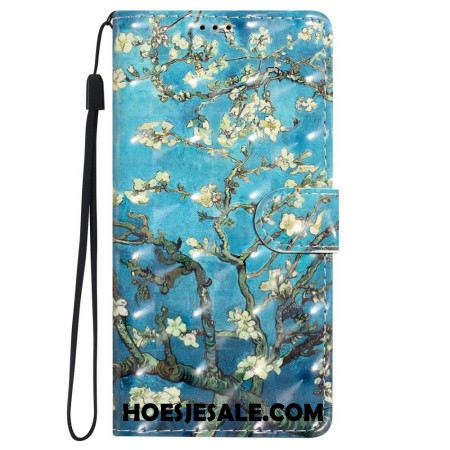 Folio-hoesje iPhone 16 Pro Telefoonhoesje Bloemenkunst Met Riem