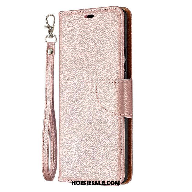 Folio-hoesje voor Samsung Galaxy A42 5G Flip Case Lychee Rabat Schuin