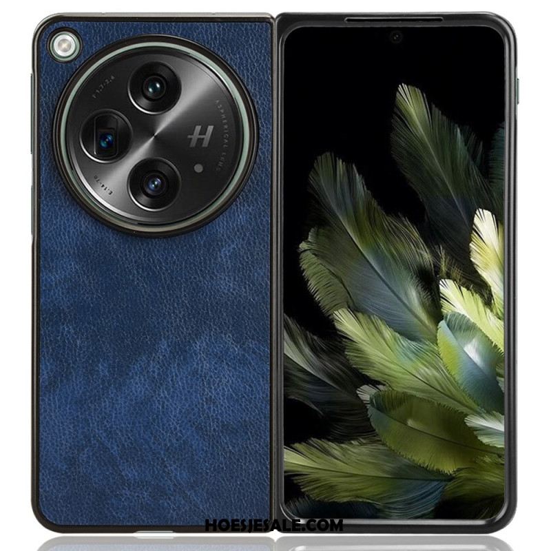 Hoesje Oneplus Open Oppervlakte Litchi Bescherming Hoesje