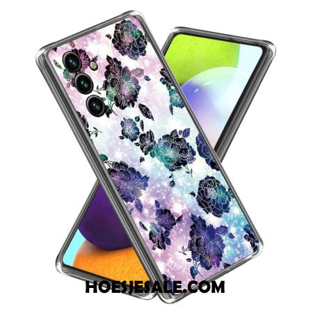 Hoesje Samsung Galaxy A15 5g Paarse Bloemen