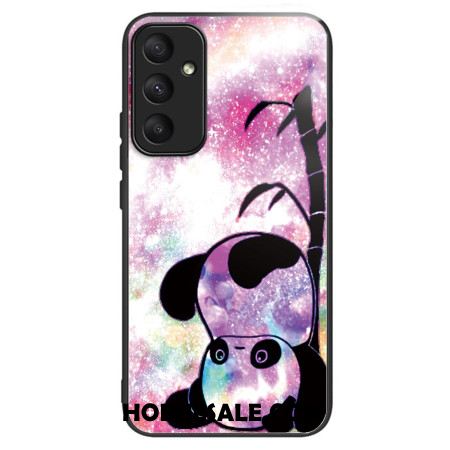 Hoesje Samsung Galaxy A55 5g Schattige Panda Van Gehard Glas Bescherming Hoesje