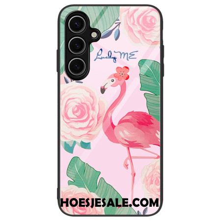 Hoesje Samsung Galaxy S24 Fe Flamingo Gehard Glas Bescherming Hoesje