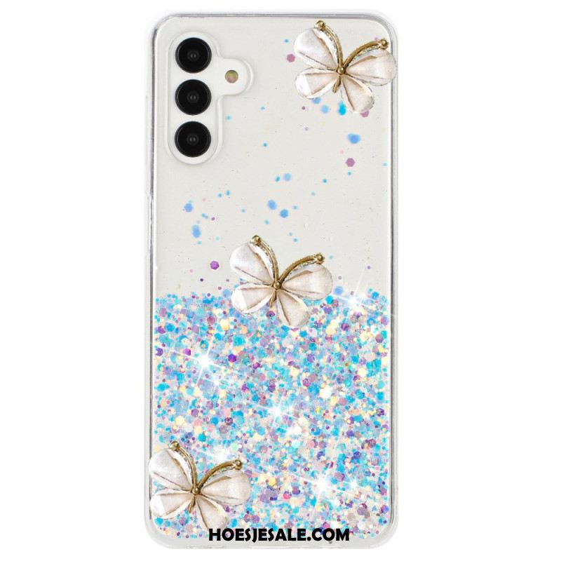 Hoesje Samsung Galaxy S24 Fe Fosforescerende 3d-vlinders