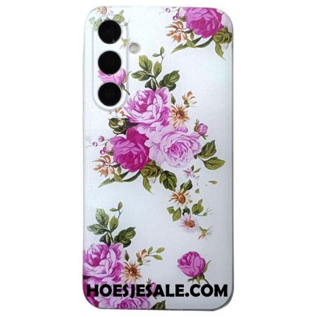 Hoesje Samsung Galaxy S24 Fe Roze Bloemen Bescherming Hoesje