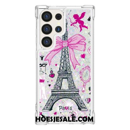 Hoesje Samsung Galaxy S24 Ultra 5g Eiffeltoren Glitter