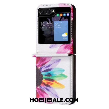 Hoesje Samsung Galaxy Z Flip 5 Waterverfbloem