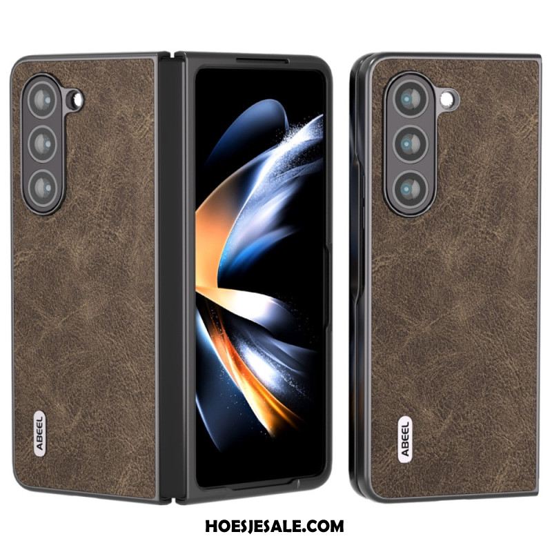 Hoesje Samsung Galaxy Z Fold 5 Litchi Kunstleer Abeel