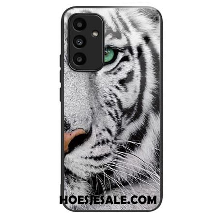 Hoesje Voor Samsung Galaxy A15 5g Tijgerkop Gehard Glas