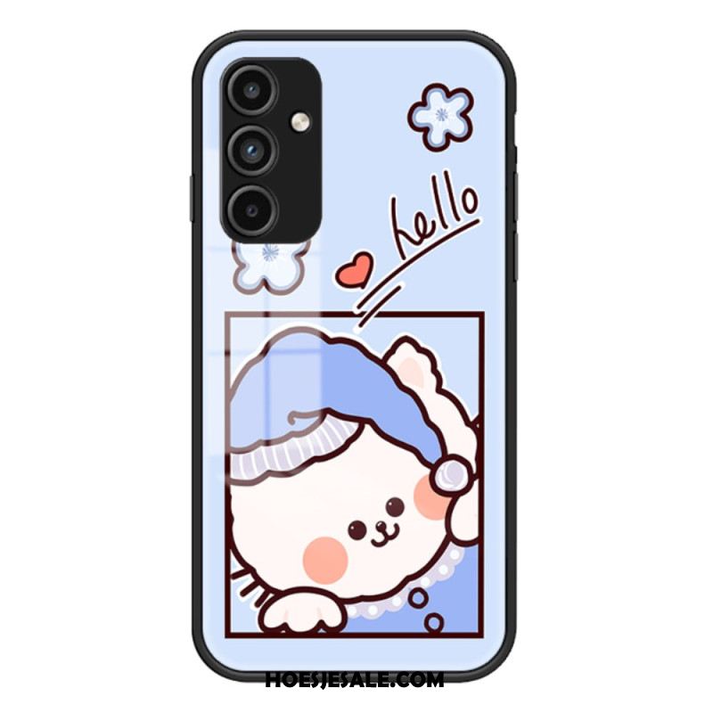 Hoesje Voor Samsung Galaxy A15 Cartoon Gehard Glas