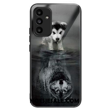 Hoesje Voor Samsung Galaxy A15 Puppy Dream Gehard Glas