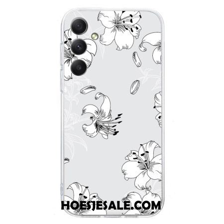 Hoesje Voor Samsung Galaxy S24 Fe Witte Bloemen