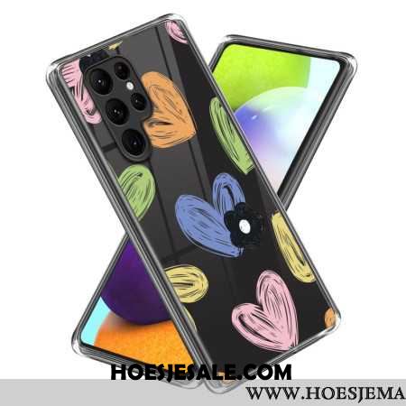 Hoesje Voor Samsung Galaxy S24 Ultra 5g Kleurrijke Harten