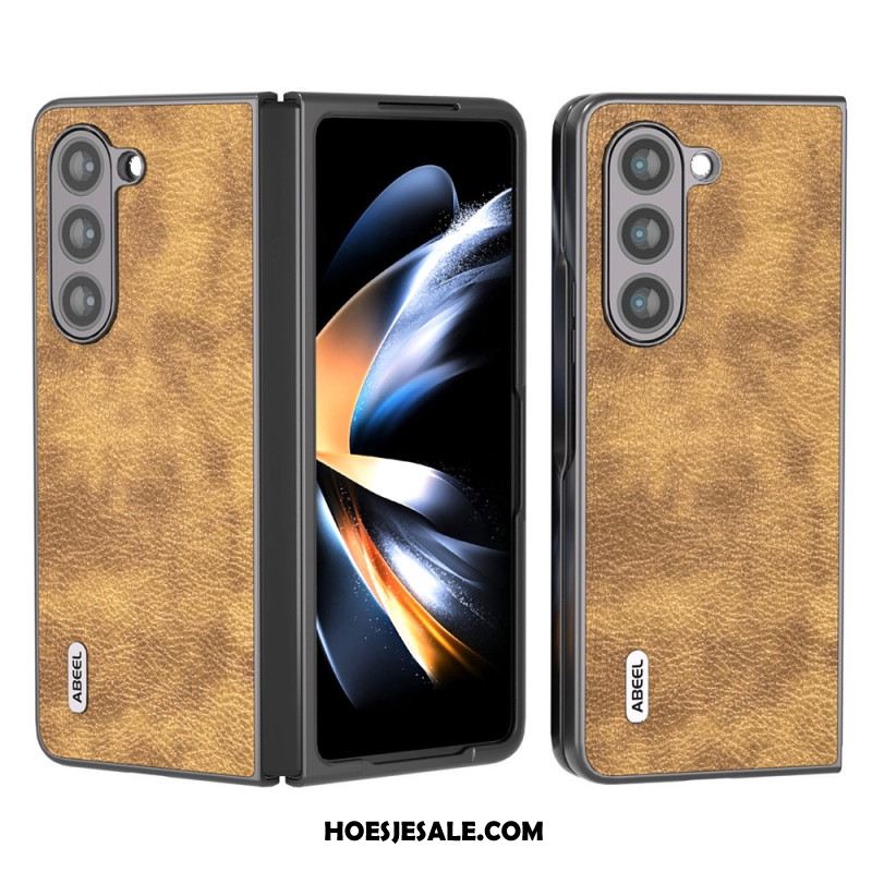 Hoesje Voor Samsung Galaxy Z Fold 5 Litchi Kunstleer Abeel