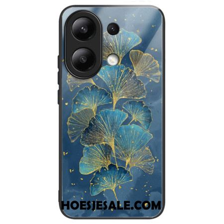 Hoesje Voor Xiaomi Redmi Note 13 4g Ginkgobladeren Van Gehard Glas