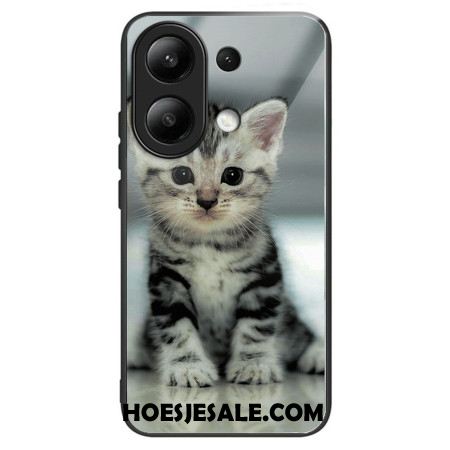 Hoesje Voor Xiaomi Redmi Note 13 4g Katje Van Gehard Glas