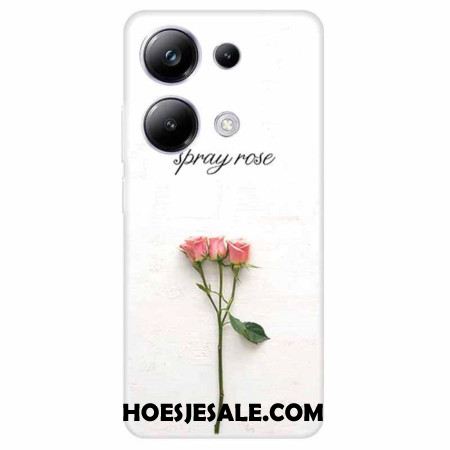 Hoesje Voor Xiaomi Redmi Note 13 Pro 4g Drie Bloemen