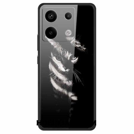 Hoesje Voor Xiaomi Redmi Note 13 Pro 5g Shadow Cat Gehard Glas