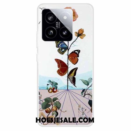 Hoesje Xiaomi 14 Bloemen Vlinders