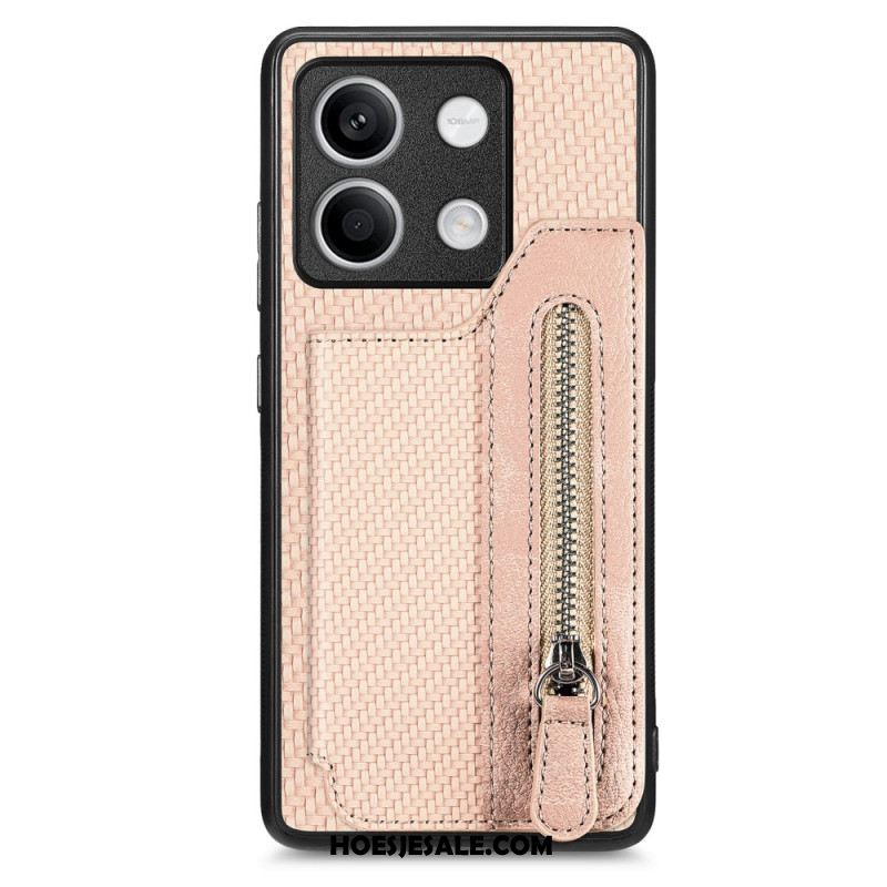 Hoesje Xiaomi Redmi Note 13 4g Portemonnee Van Koolstofvezel