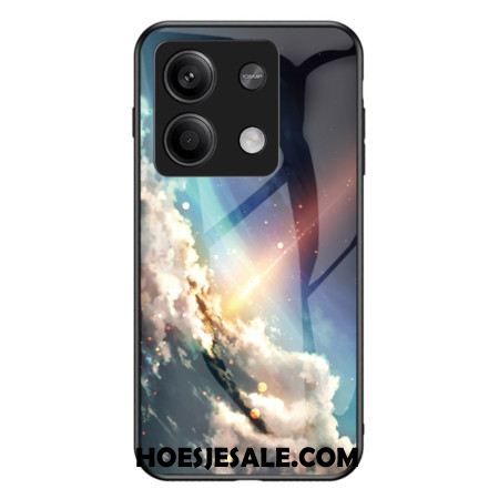 Hoesje Xiaomi Redmi Note 13 5g Lichtgevend Sterrenhemel Gehard Glas Bescherming Hoesje