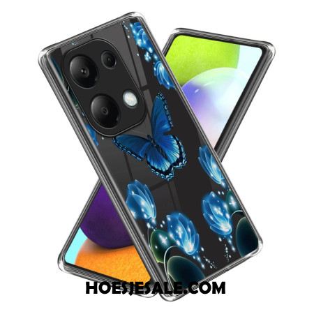 Hoesje Xiaomi Redmi Note 13 Pro 4g Blauwe Vlinders En Bloemen