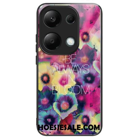 Hoesje Xiaomi Redmi Note 13 Pro 4g Gehard Glas Kleurrijke Bloemen