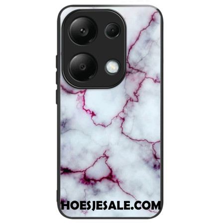 Hoesje Xiaomi Redmi Note 13 Pro 4g Kast Van Paars Marmer Van Gehard Glas