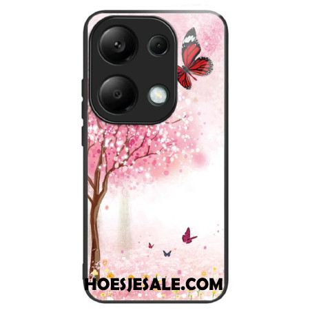 Hoesje Xiaomi Redmi Note 13 Pro 4g Kersenbloesems Van Gehard Glas Bescherming Hoesje